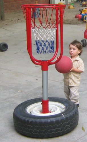 Sean shooting hoops