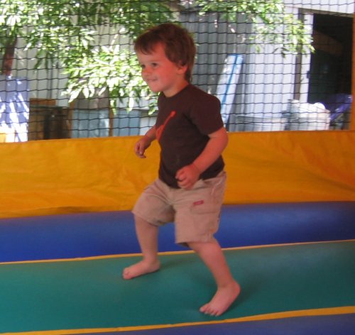 Sean in the bounce house today