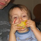 Xander loves corn