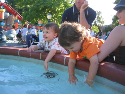 Sean and Xander enjoy some refreshing 'larl'