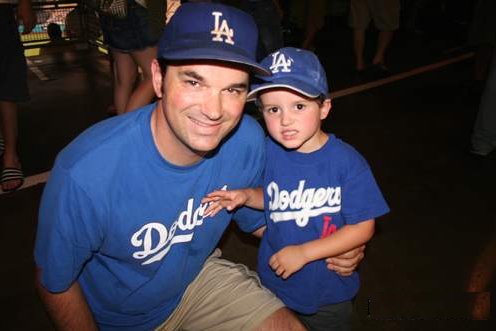 Sean and I at the Dodger game