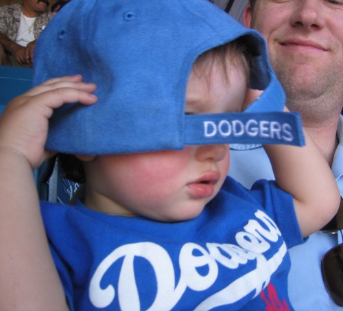 Cap day at Dodger Stadium