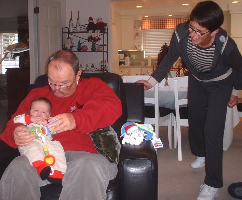 Grandma and Granpa with Sean