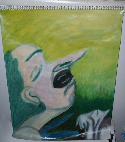 Green Man - Acrylic on paper, 9-15-2001