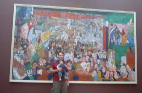 Us with Ensor's Christ Entering Brussels, 1889