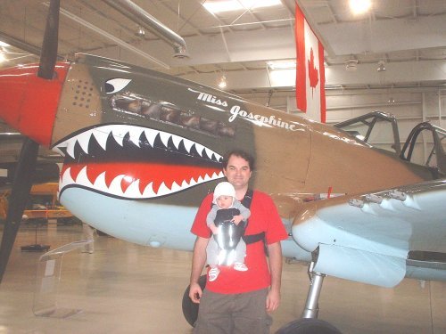 Greg and Sean with a P-40