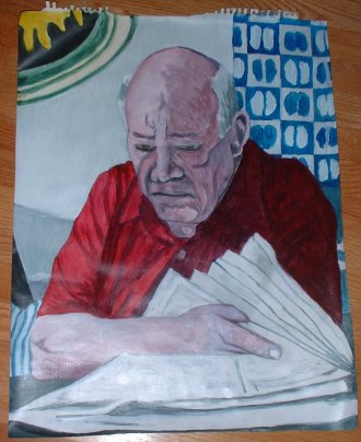 Eric Hoffer reading the paper - stage1 by GM