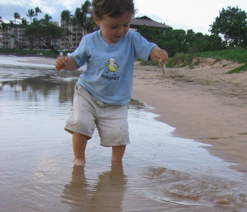 Sean enjoying some ocean