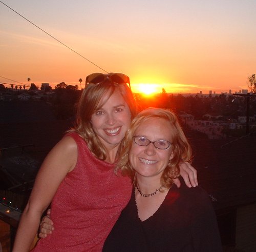 Moll and Kim at Sunset