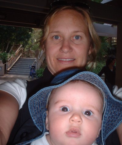 Molli and Sean at the LA Zoo monkey cage