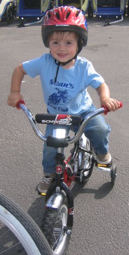 Sean gets ready to ride in Santa Monica