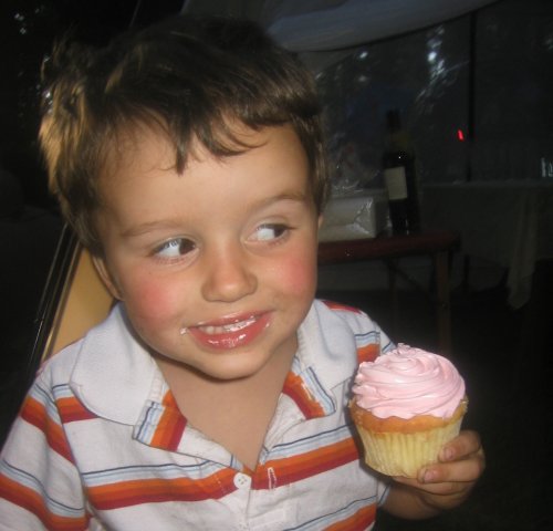 Sean had a cupcake on the sly