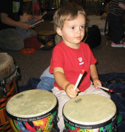 Sean drumming