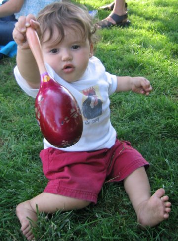 Sean with maraca