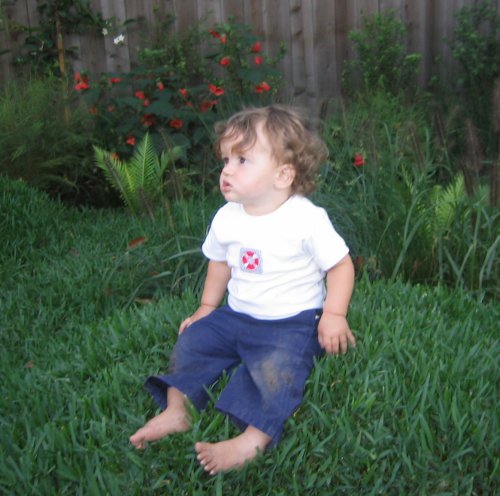 Sean in the grass