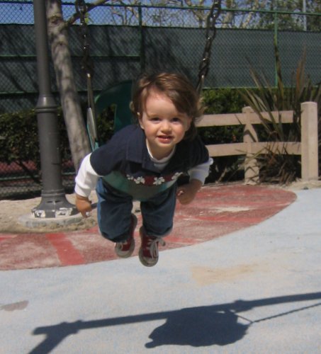 Sean on the swings in MB