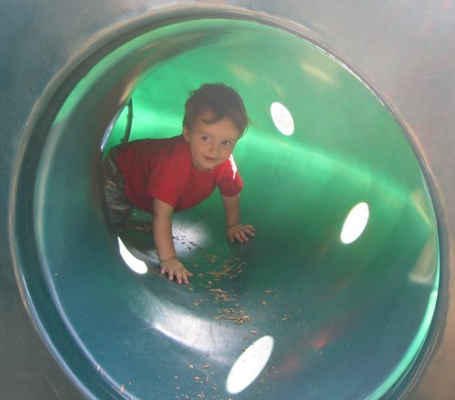 Sean in the tunnel