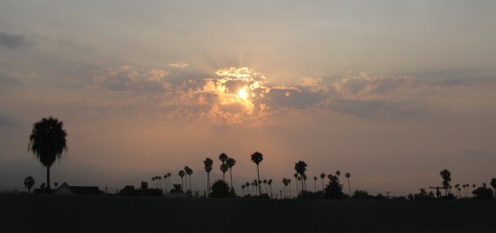 Sunset on Saturday from the 110 fwy
