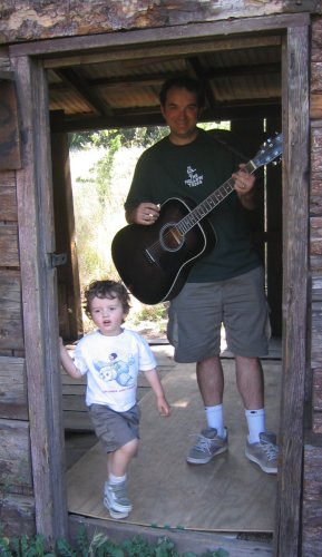 Guitar in an old shack