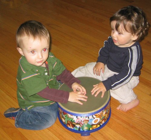 Xander and Sean on drum